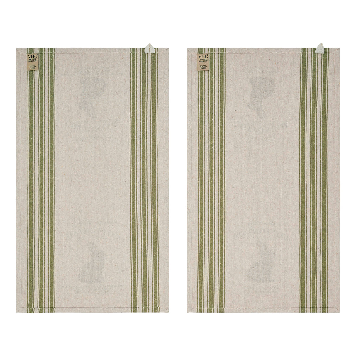Bunny Hop Cottontail Candy Co Tea Towel Set of 2 16x28