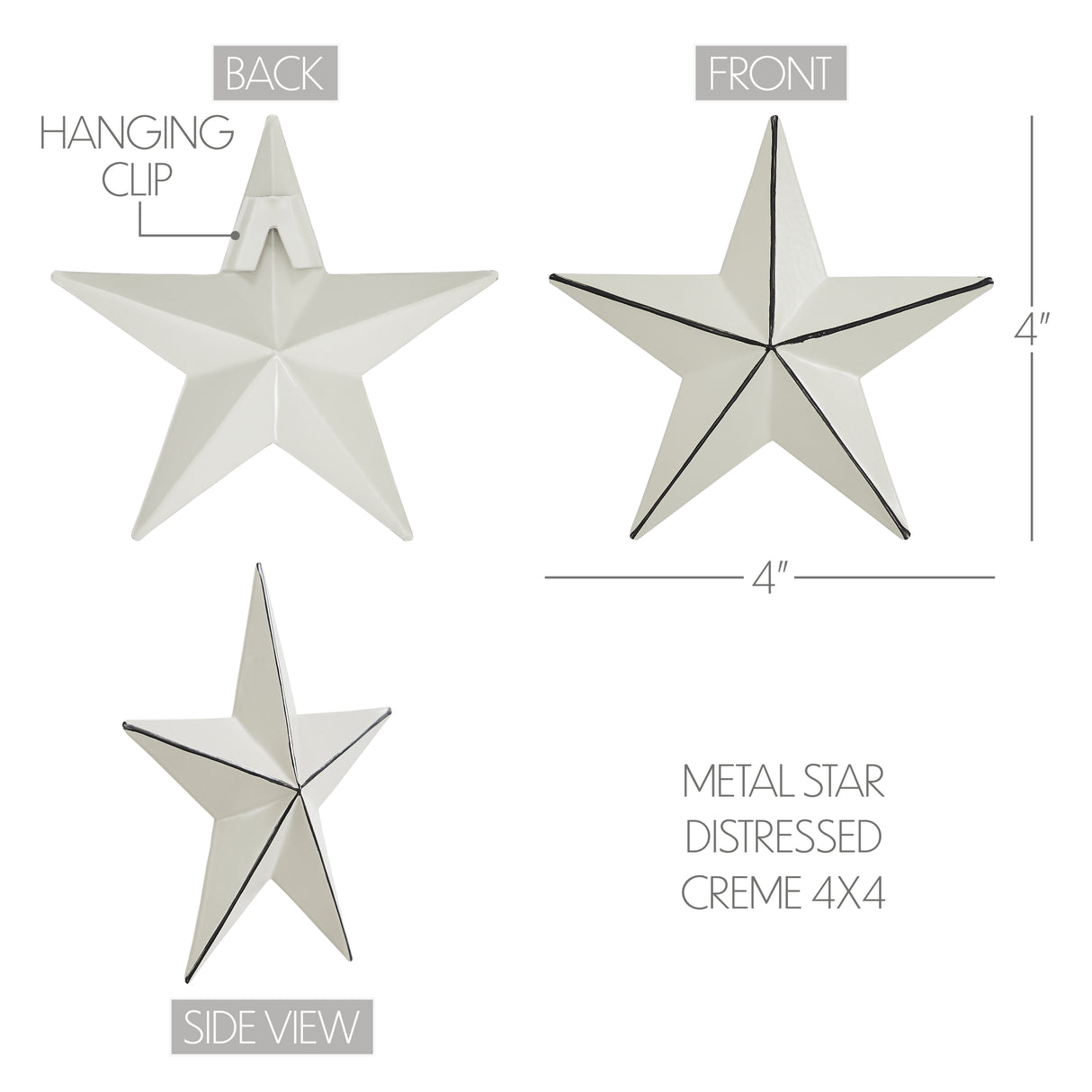 Metal Star Distressed