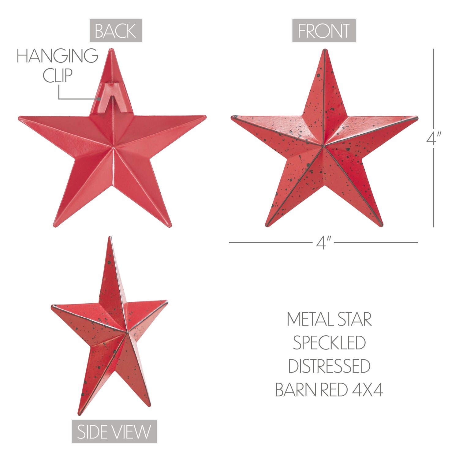 Metal Star Speckled Distressed