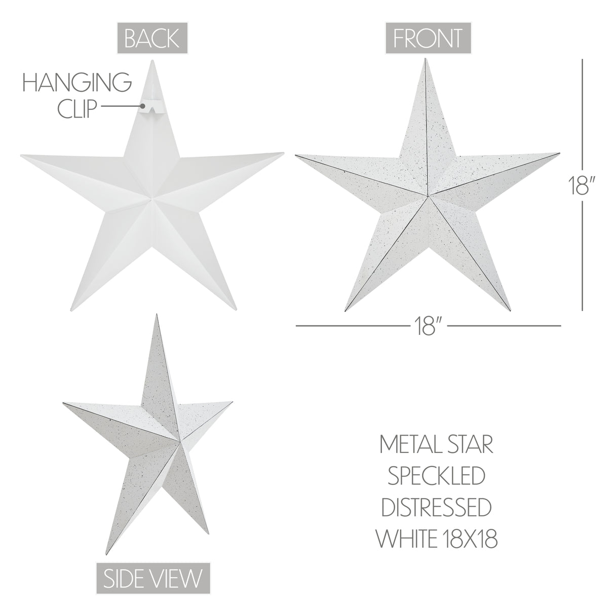 Metal Star Speckled Distressed