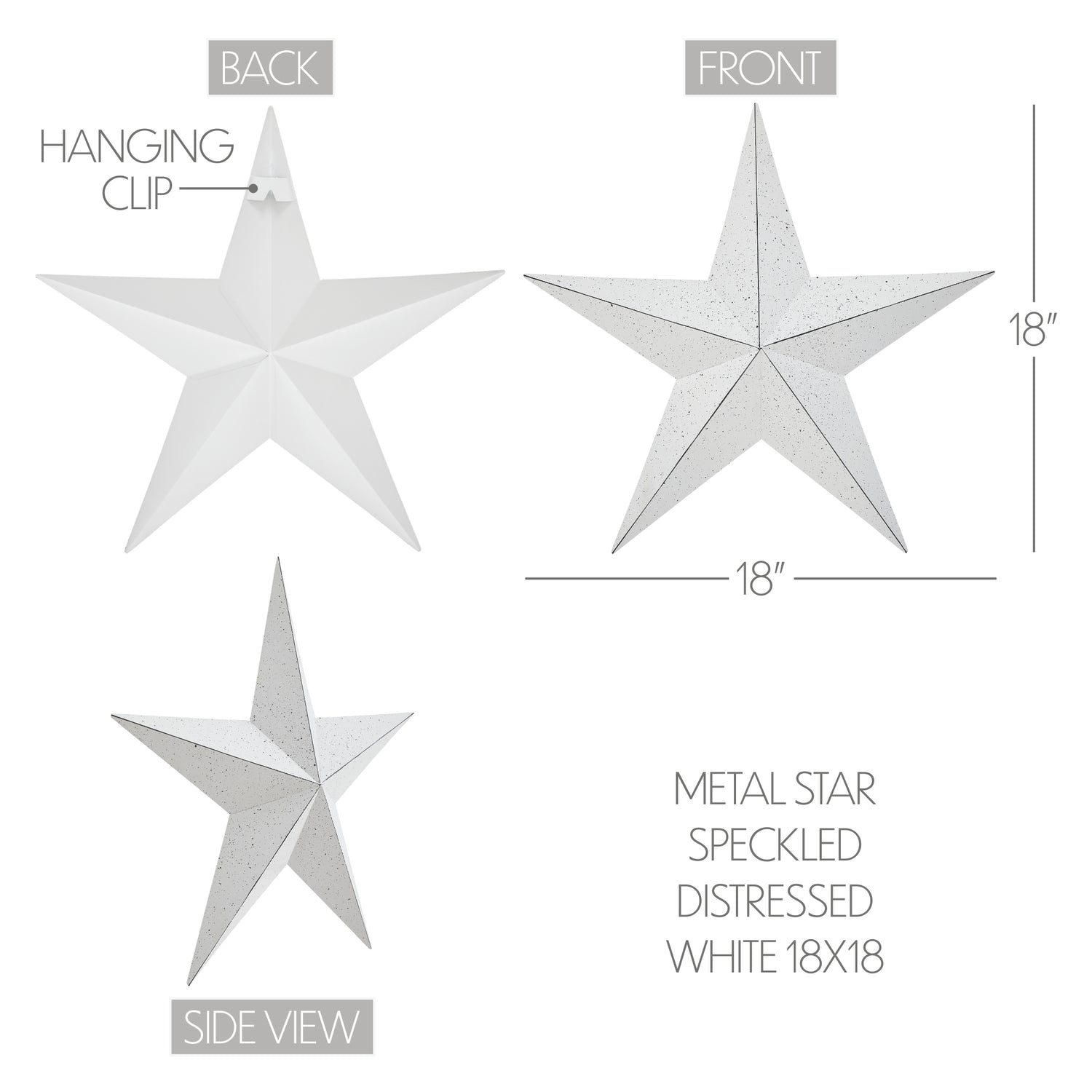 Metal Star Speckled Distressed