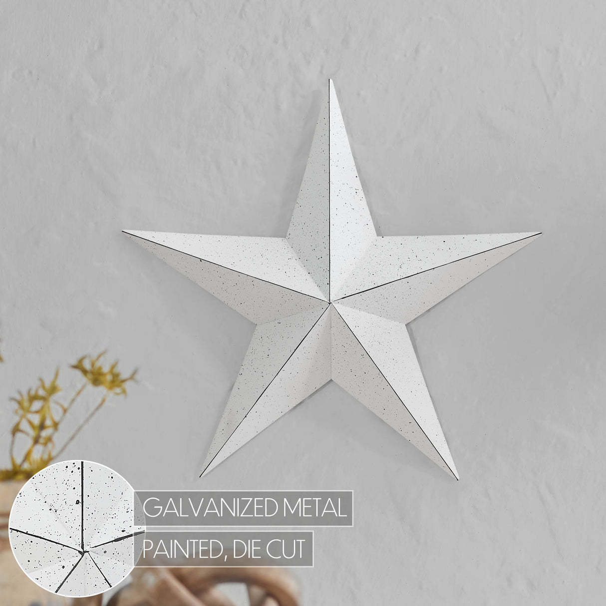 Metal Star Speckled Distressed