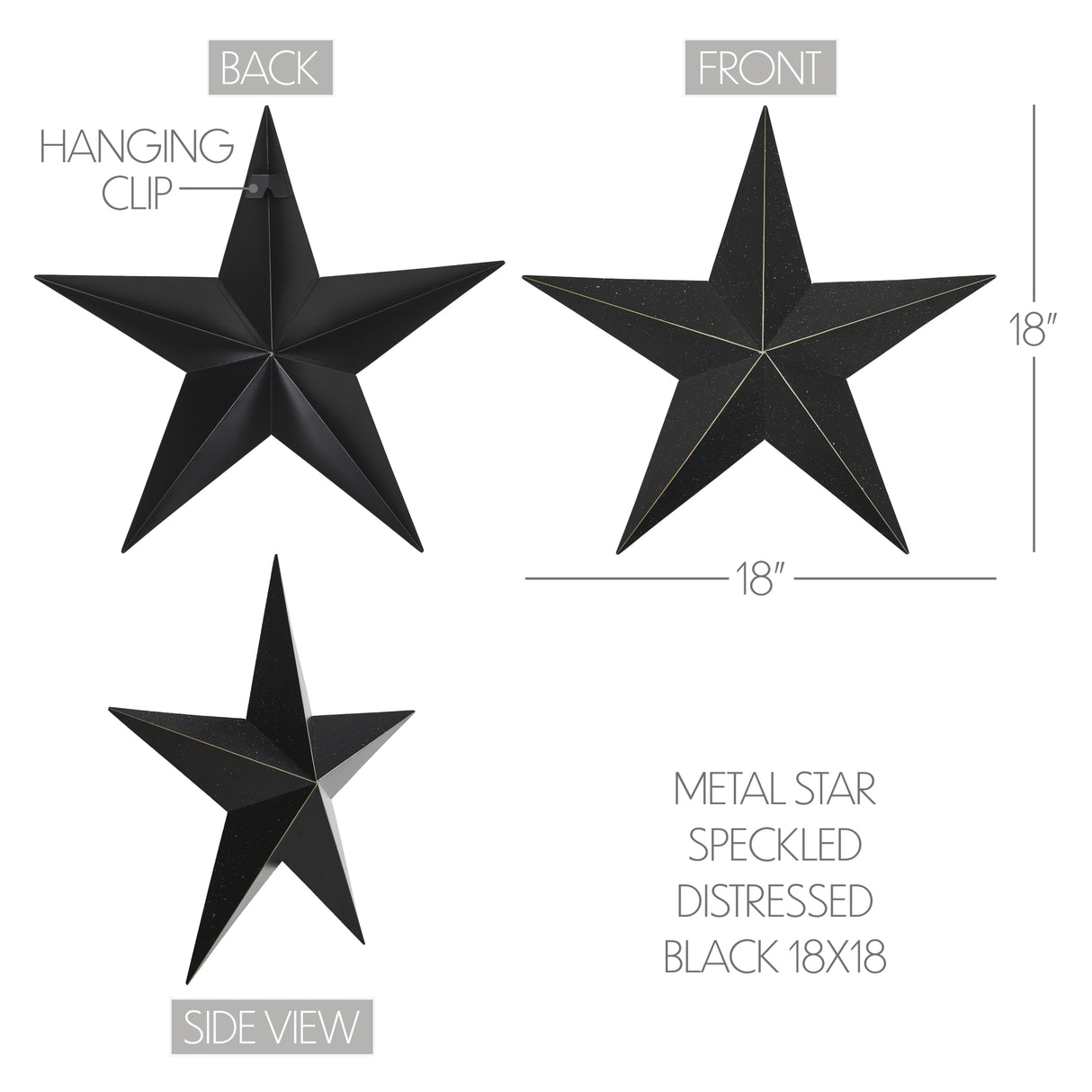 Metal Star Speckled Distressed