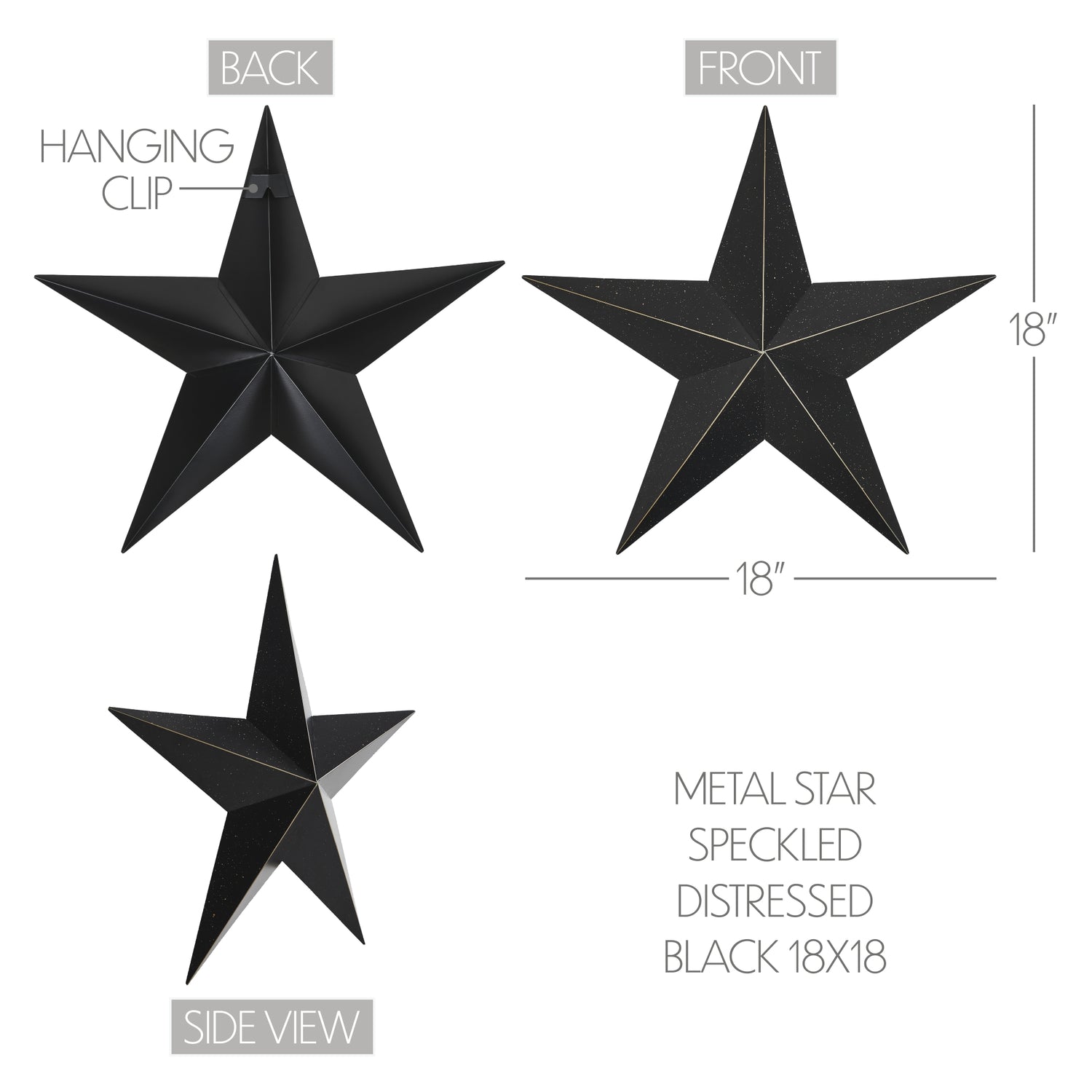 Metal Star Speckled Distressed