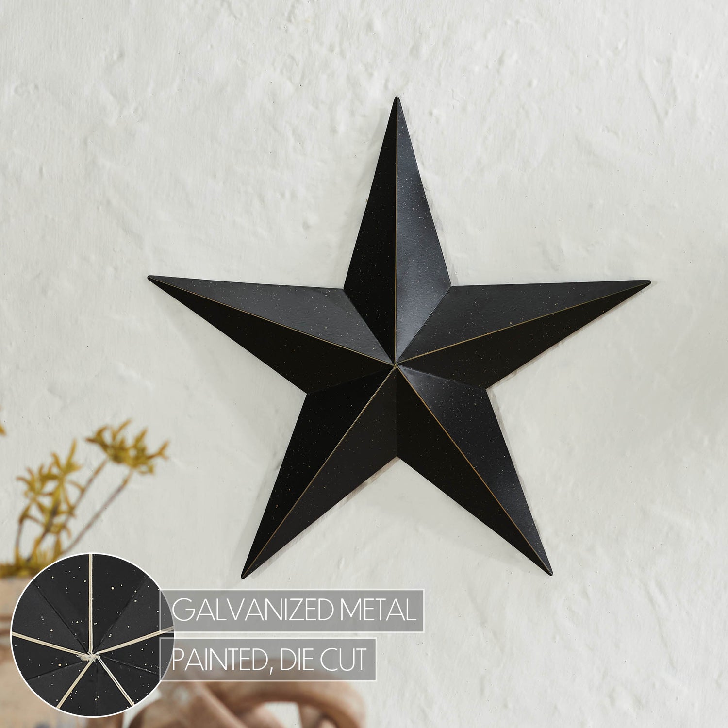 Metal Star Speckled Distressed