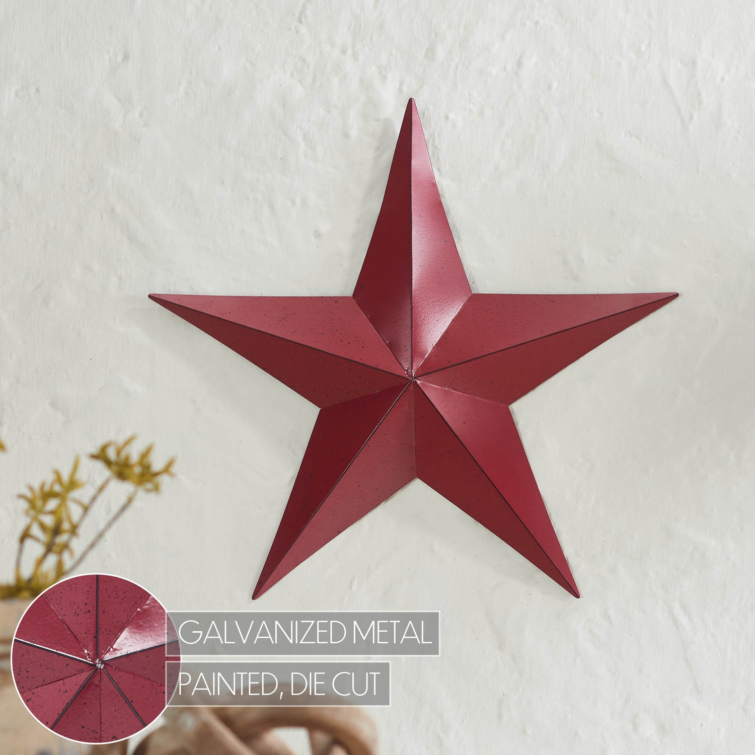 Metal Star Speckled Distressed