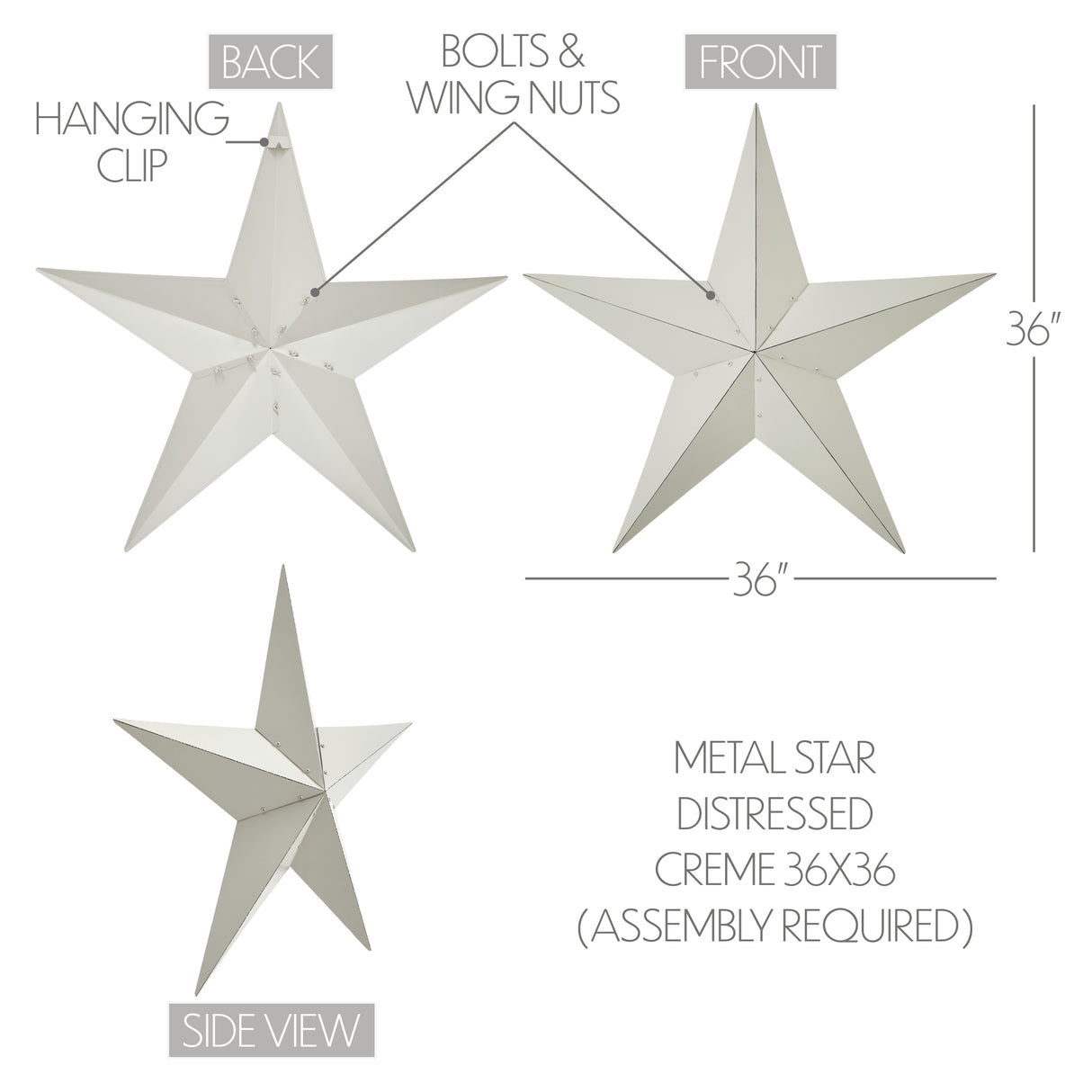 Metal Star Distressed