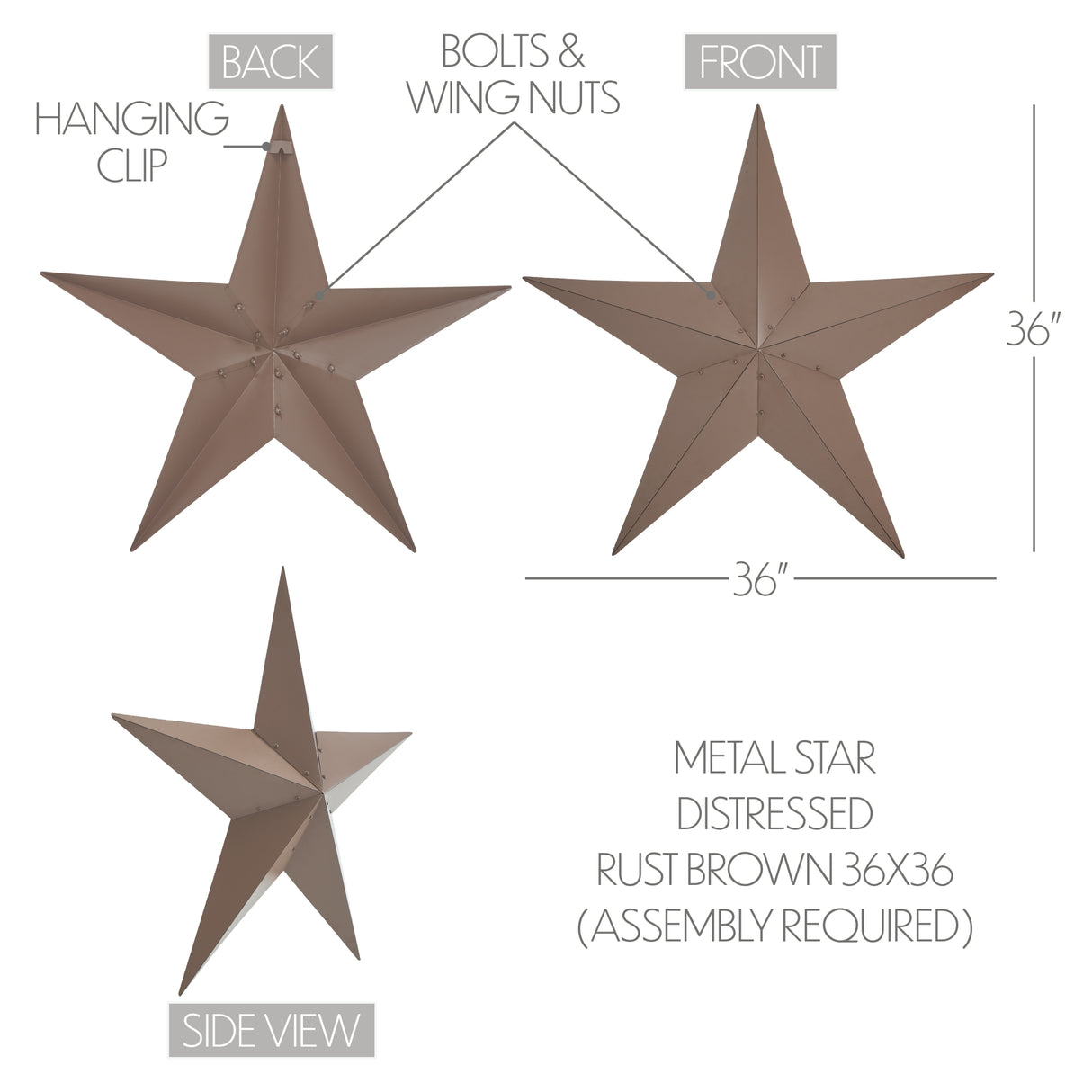 Metal Star Distressed
