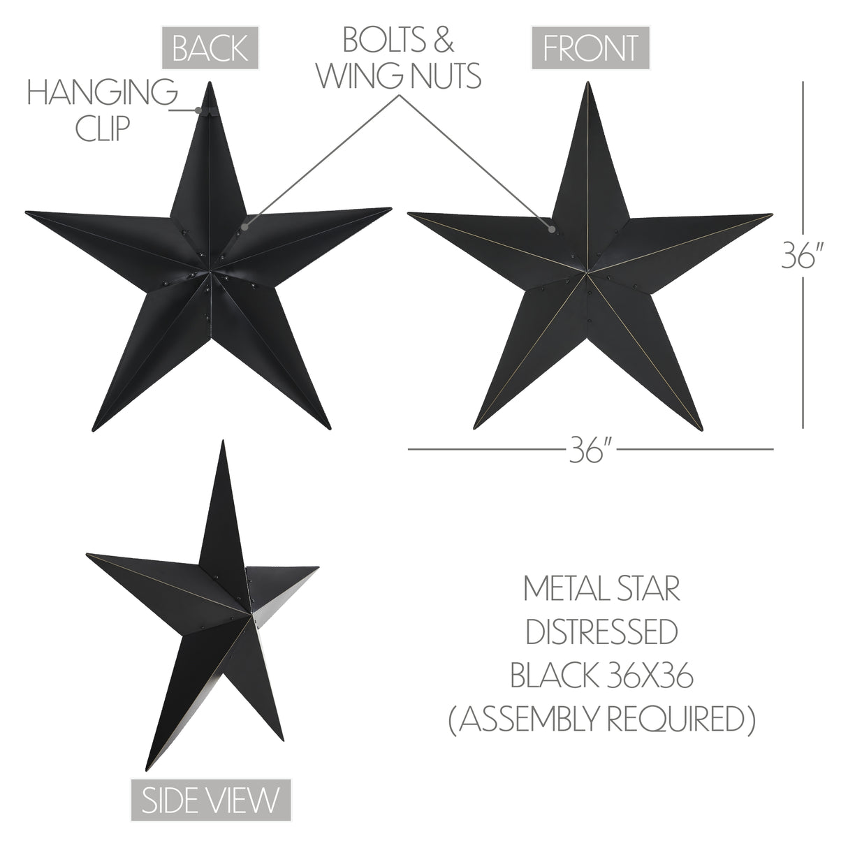 Metal Star Distressed