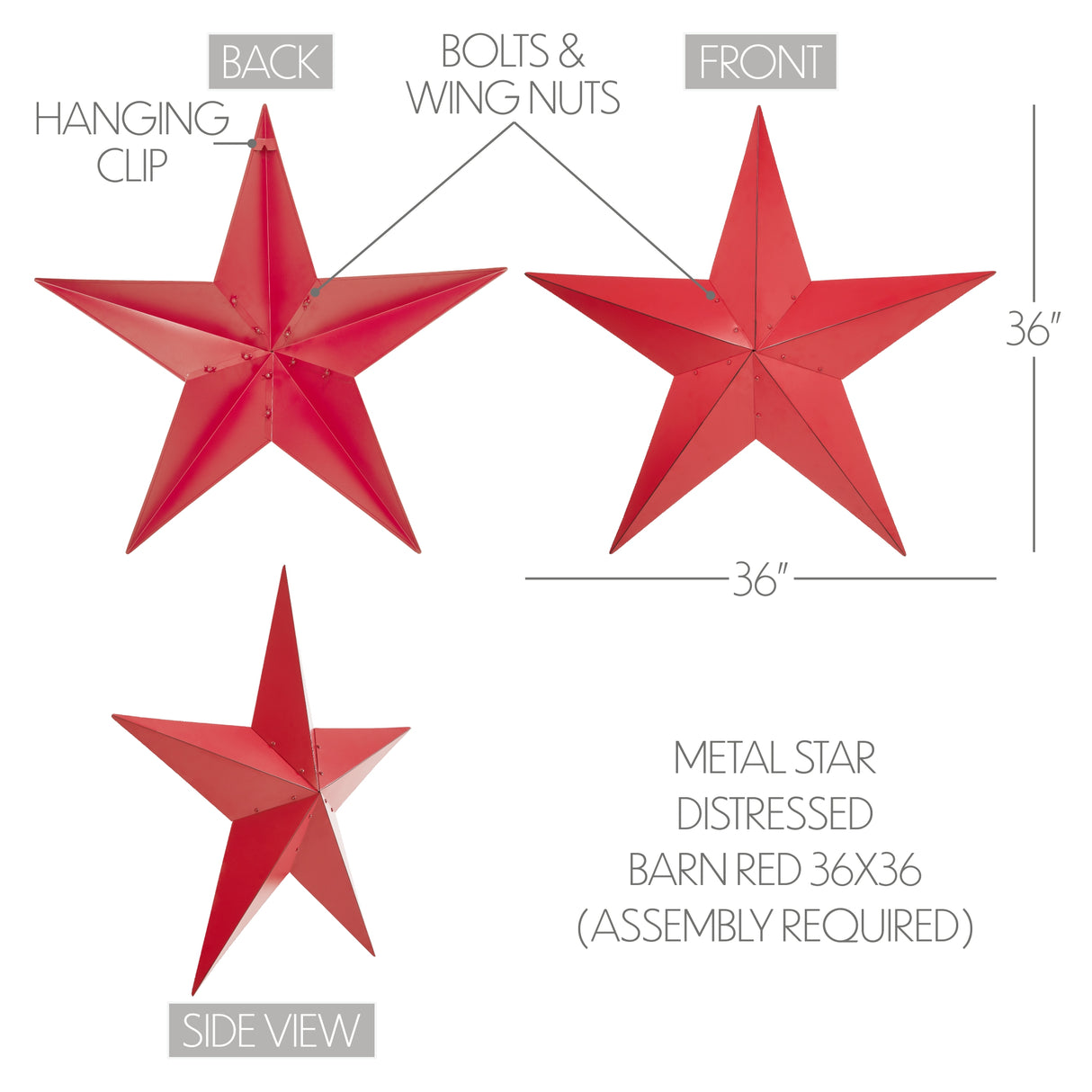 Metal Star Distressed
