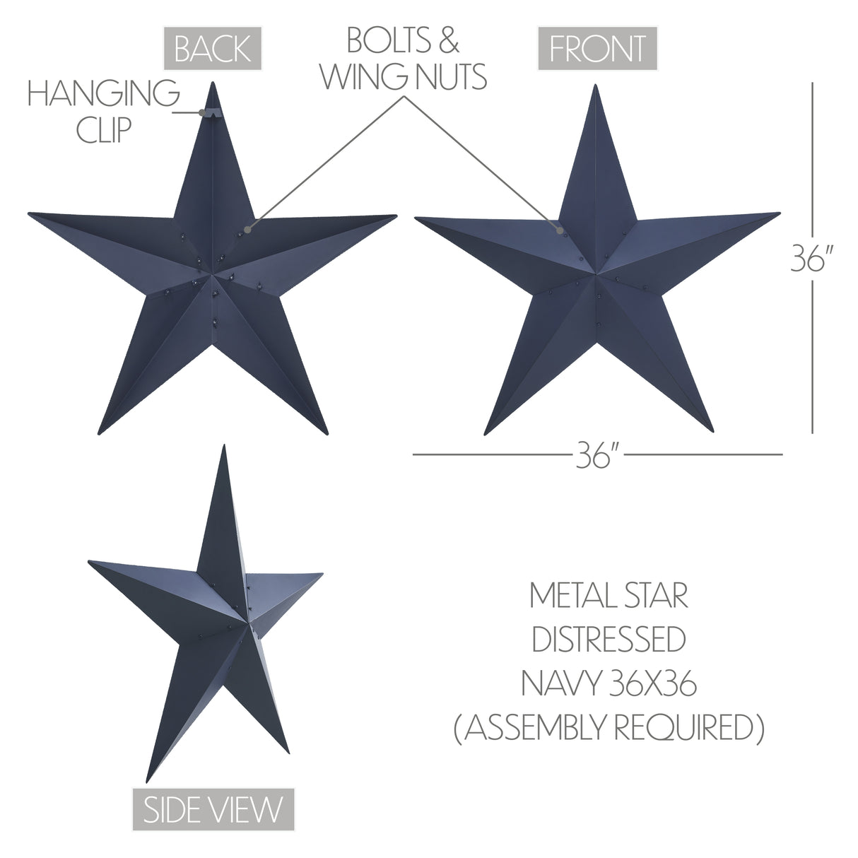 Metal Star Distressed
