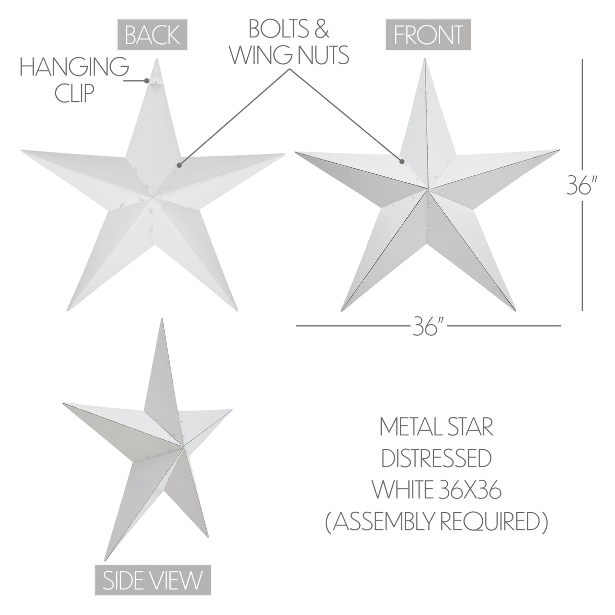 Metal Star Distressed