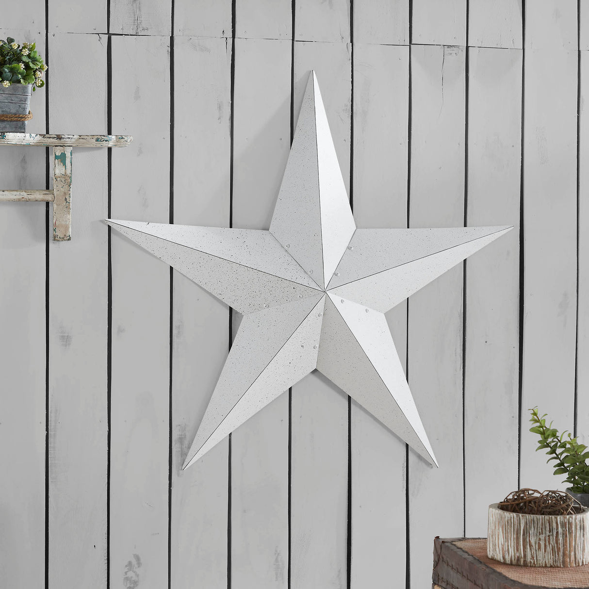 Metal Star Speckled Distressed