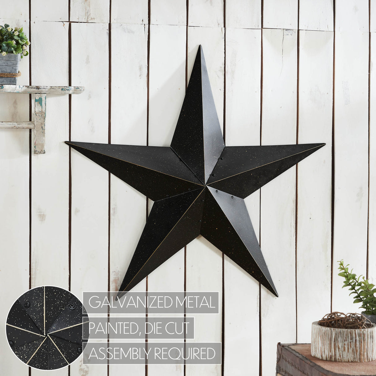 Metal Star Speckled Distressed