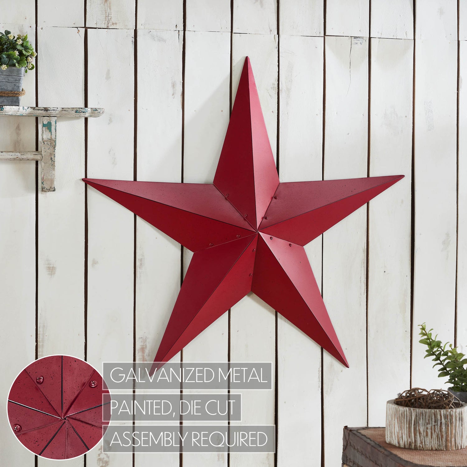 Metal Star Speckled Distressed