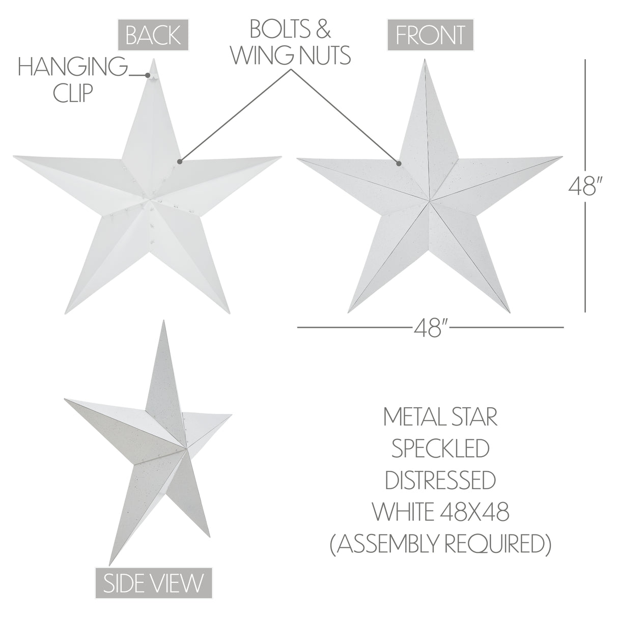 Metal Star Speckled Distressed