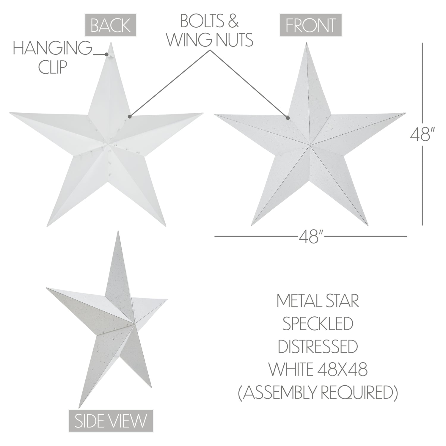 Metal Star Speckled Distressed