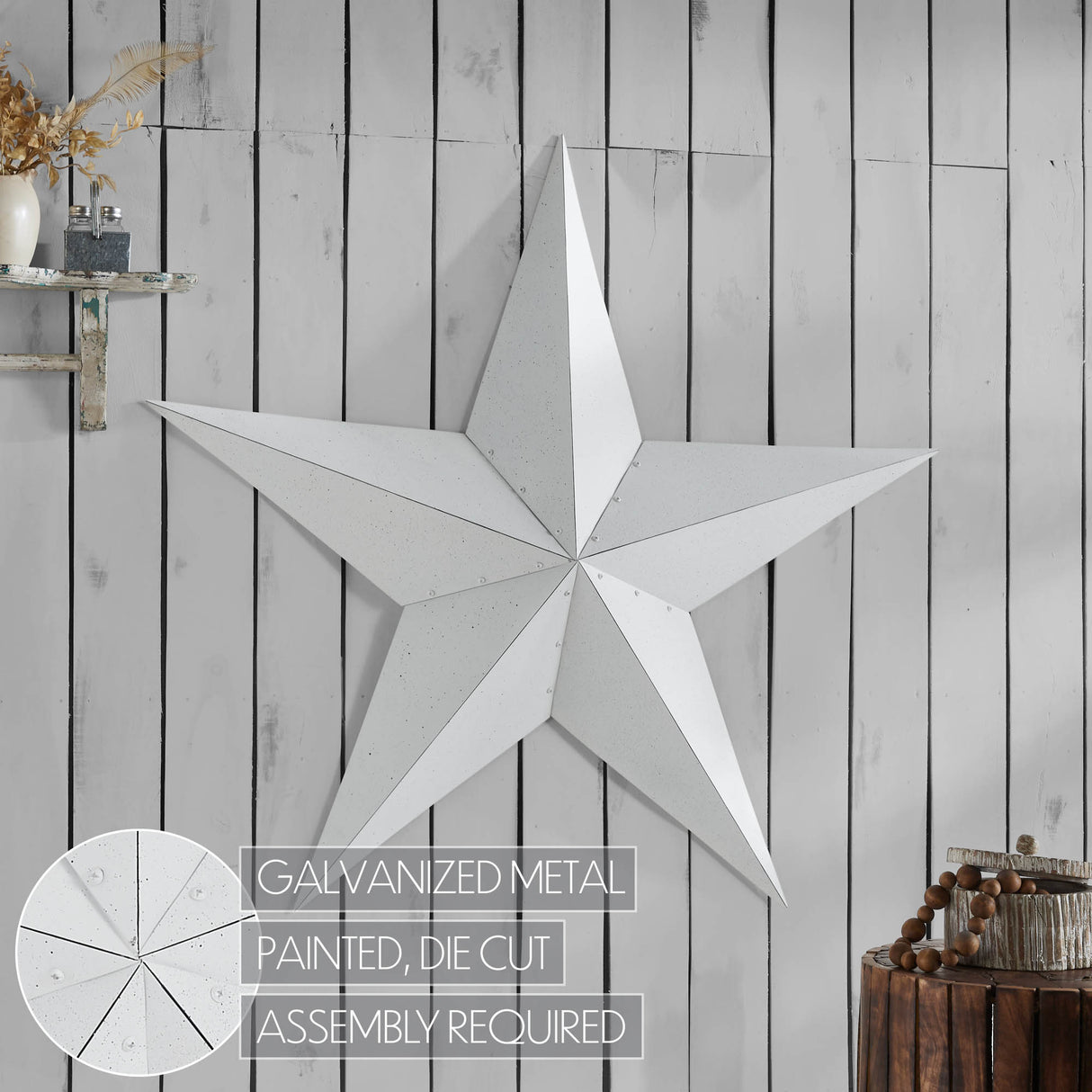 Metal Star Speckled Distressed