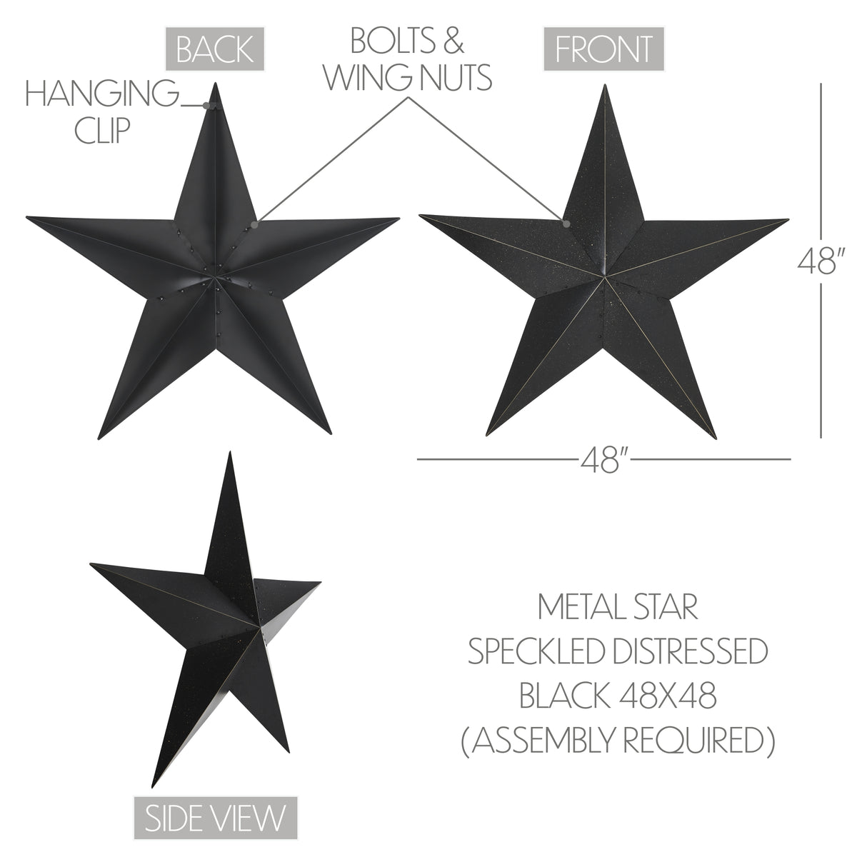 Metal Star Speckled Distressed