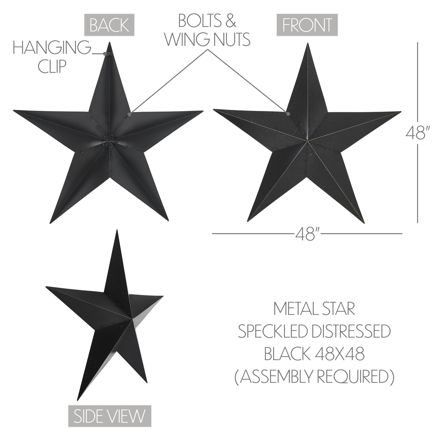 Metal Star Speckled Distressed