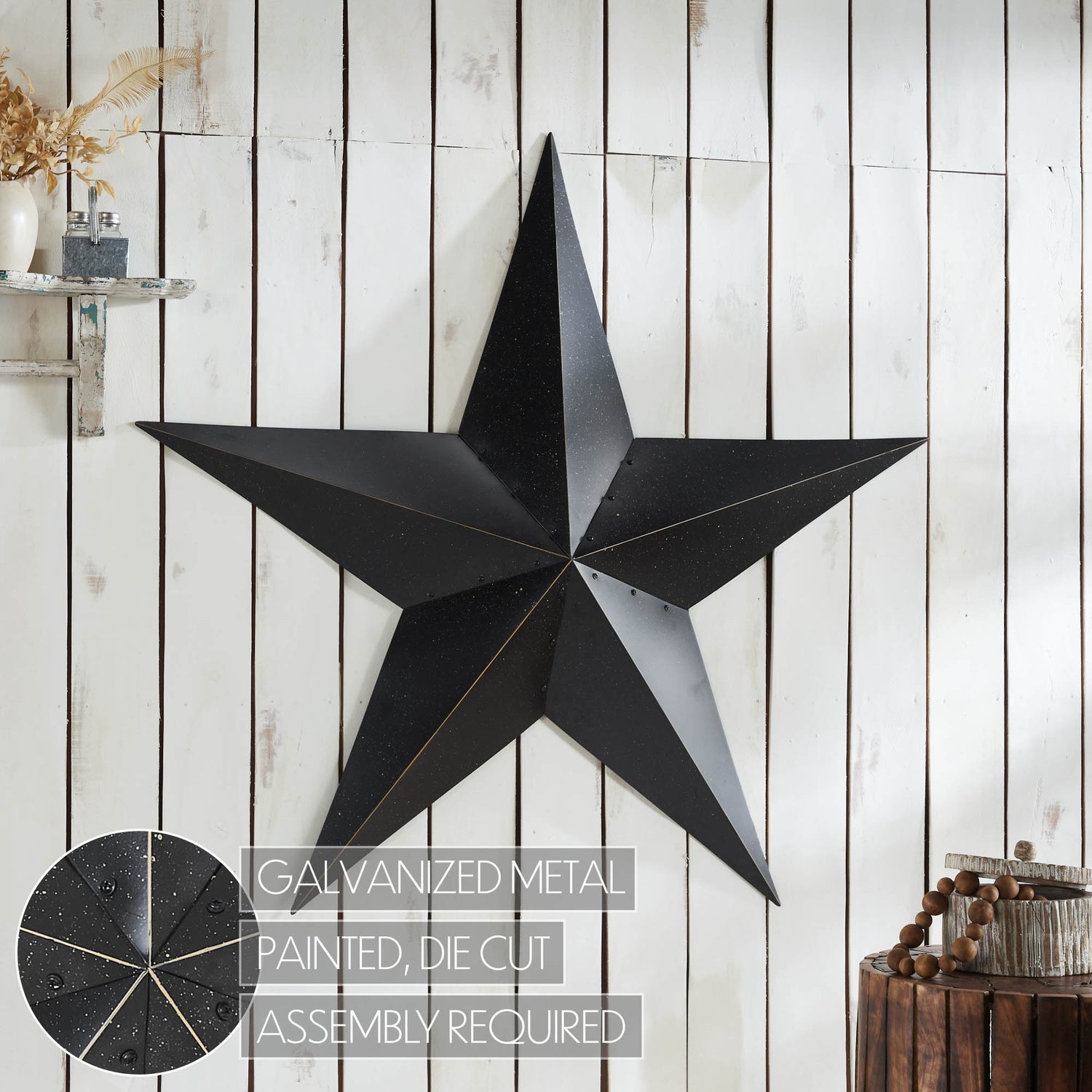 Metal Star Speckled Distressed