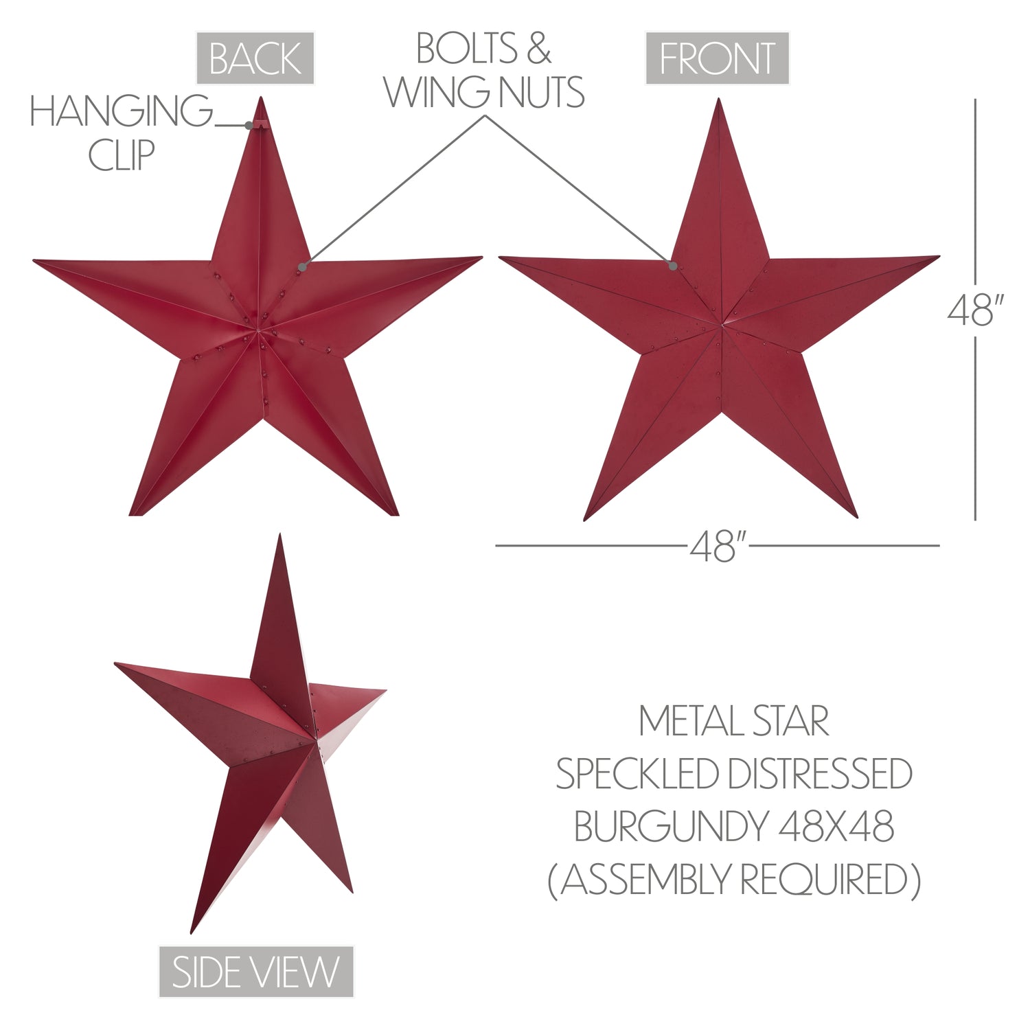 Metal Star Speckled Distressed