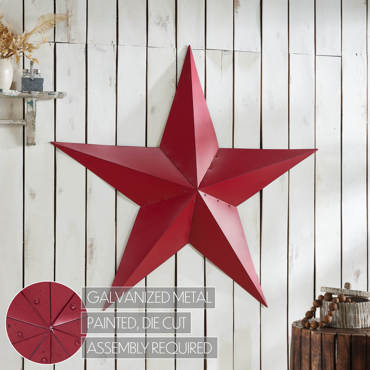 Metal Star Speckled Distressed