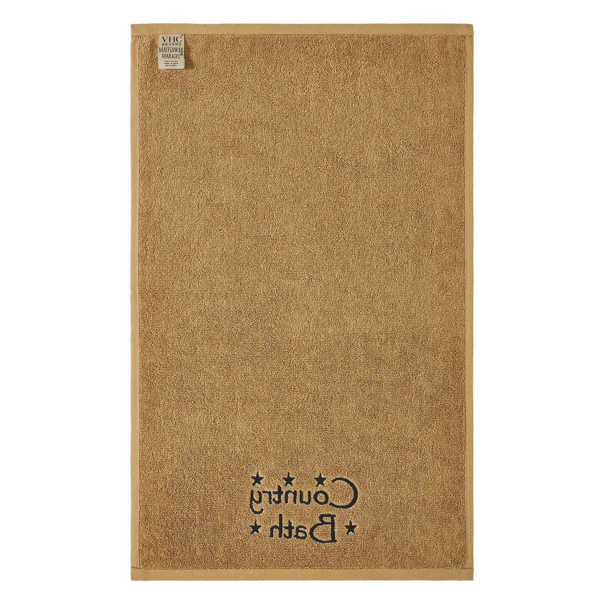 Black Country Bath Stars Tan Hand Towel Set of 2 16x26
