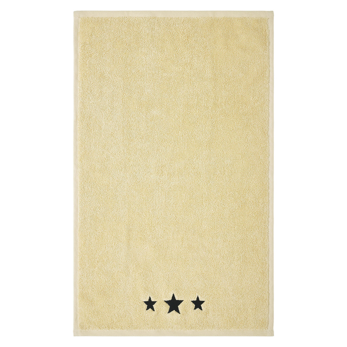 Black Stars Creme Hand Towel Set of 2 16x26