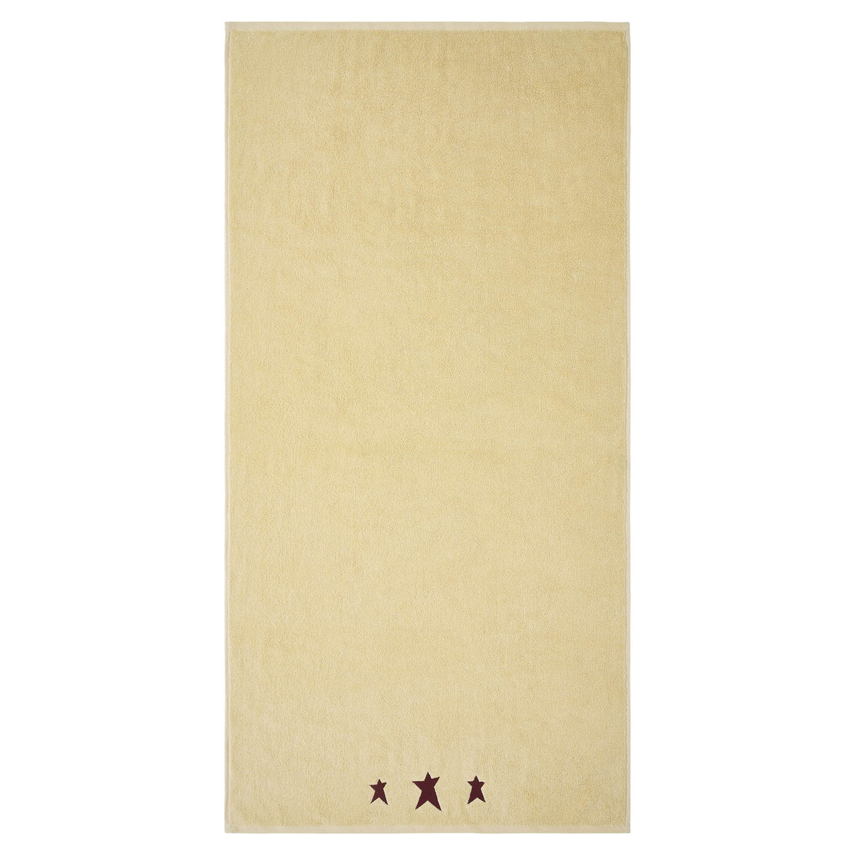 Burgundy Prim Stars Creme Bath Towel Set of 2 27x54