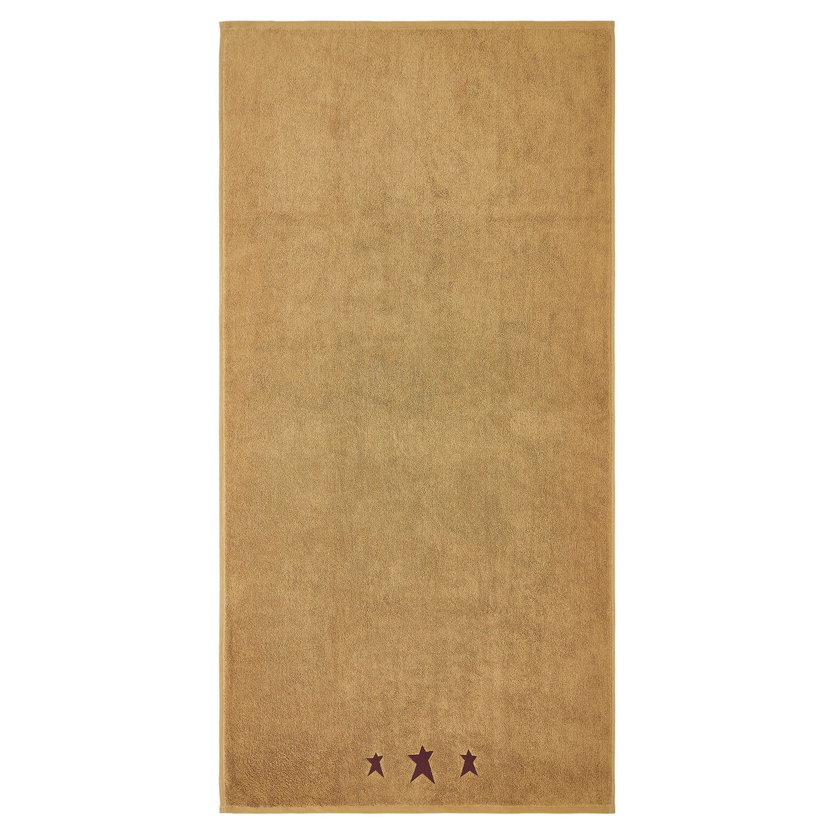 Burgundy Prim Stars Tan Bath Towel Set of 2 27x54