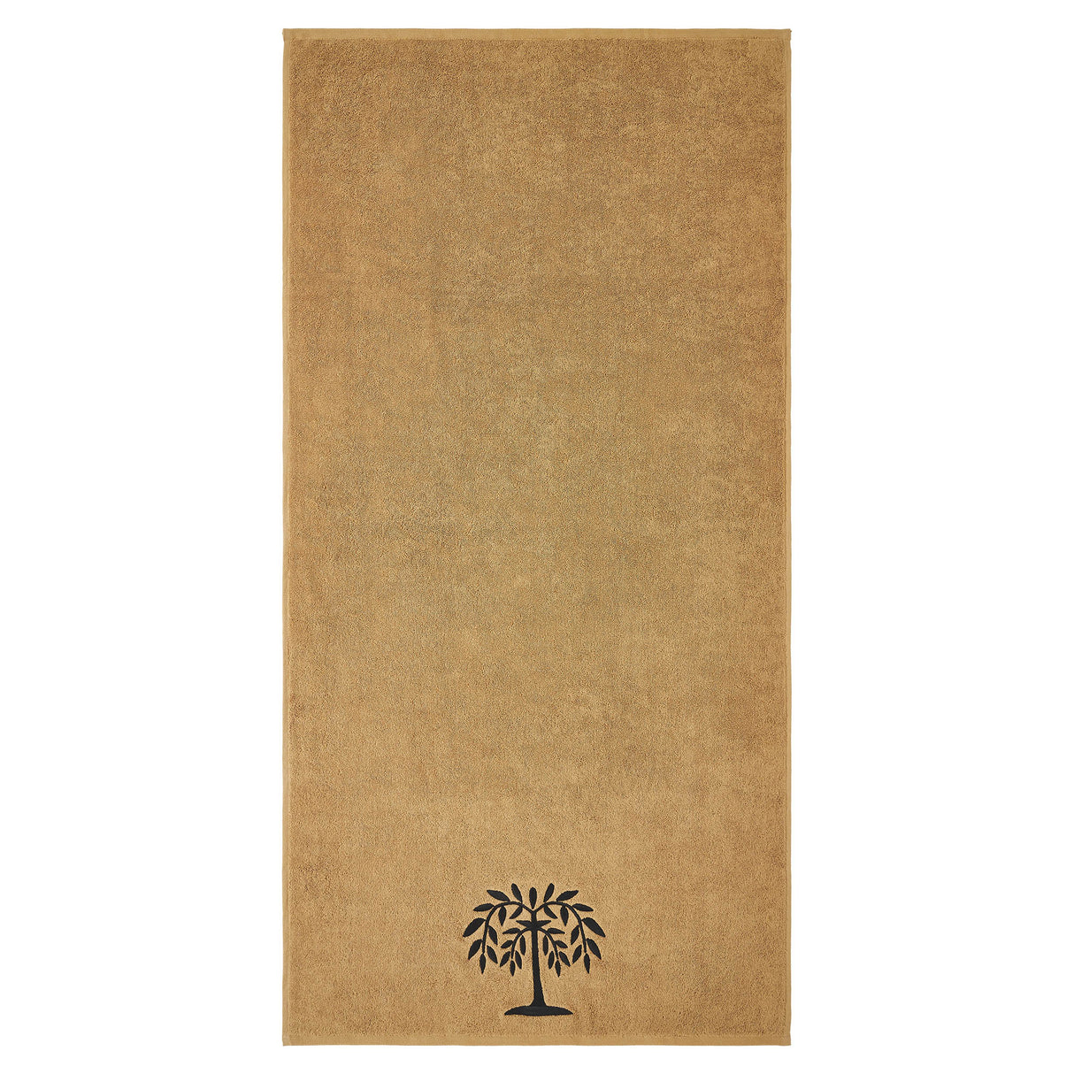 Black Willow Tree Tan Bath Towel Set of 2 27x54