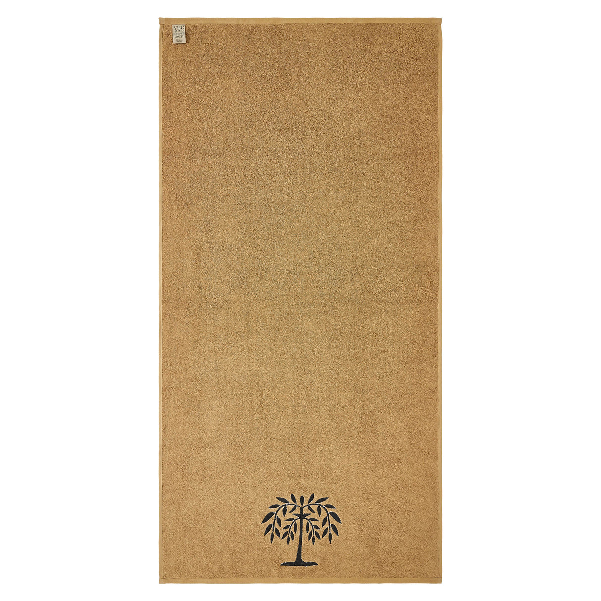 Black Willow Tree Tan Bath Towel Set of 2 27x54