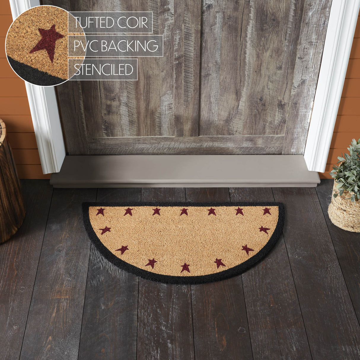 Connell Coir Rug Half Circle 16.5x33