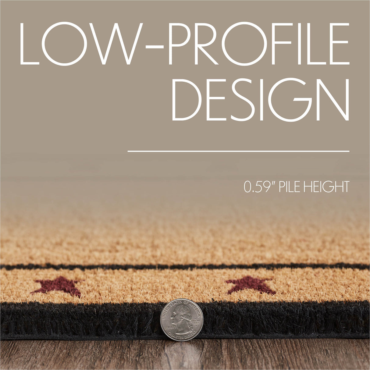 Connell Coir Rug Half Circle 16.5x33