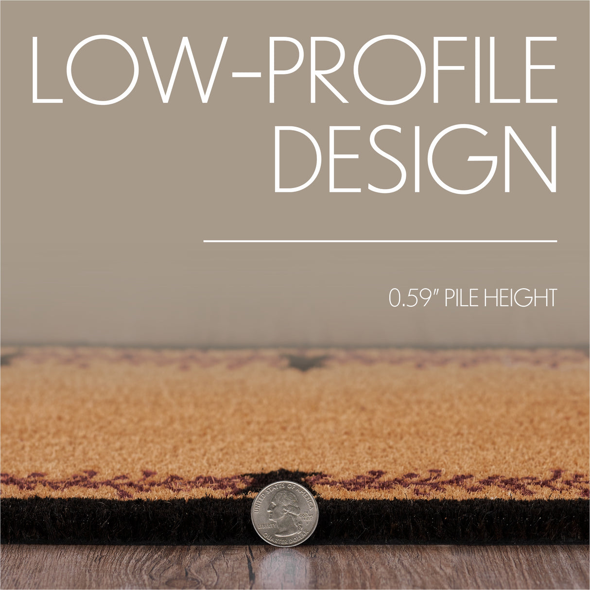 Pip Vinestar Coir Rug Half Circle 16.5x33