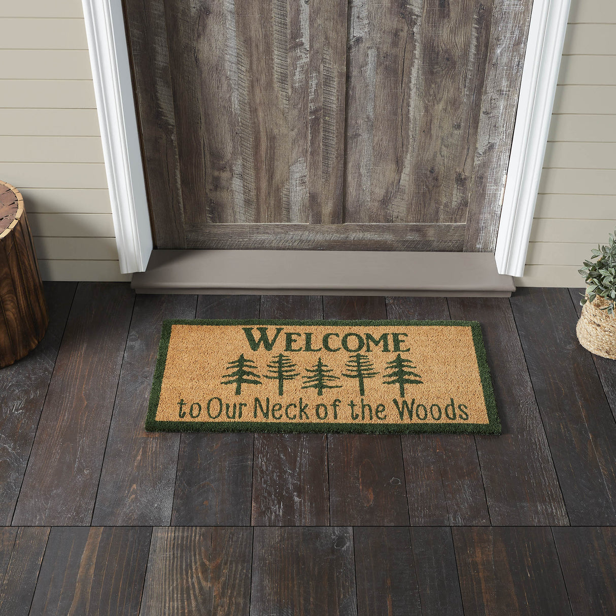 Neck Of Woods Coir Welcome Rug Rect 17x36