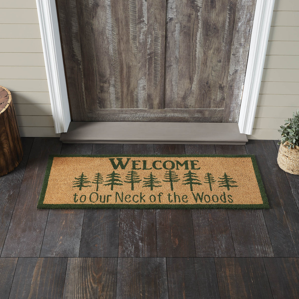 Neck Of Woods Coir Welcome Rug Rect 17x48