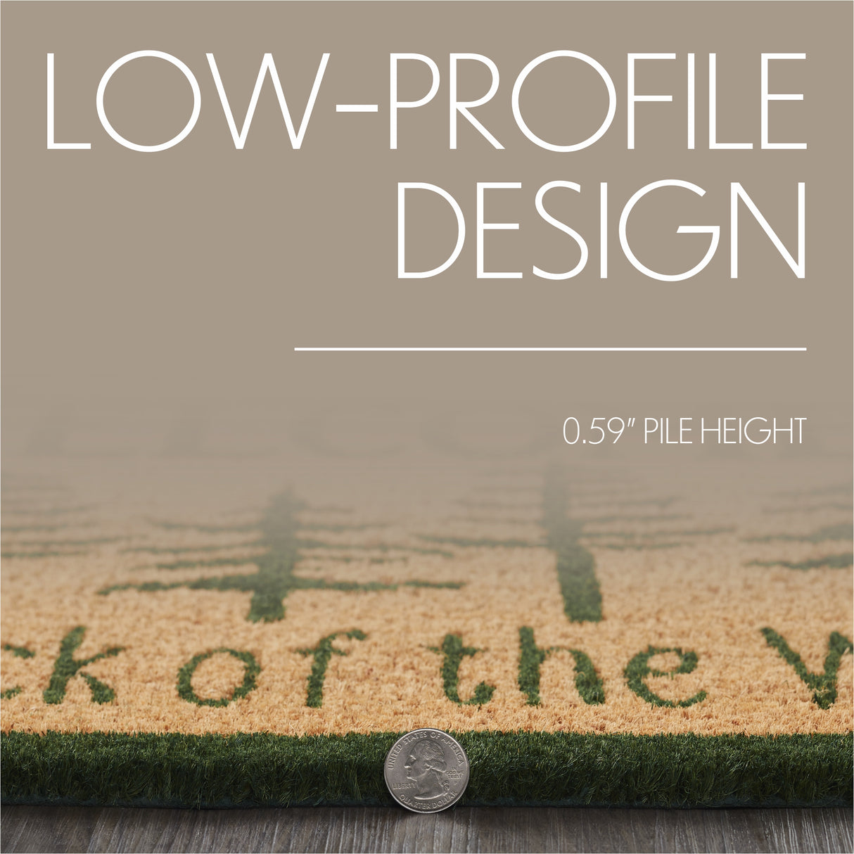 Neck Of Woods Coir Welcome Rug Rect 17x48