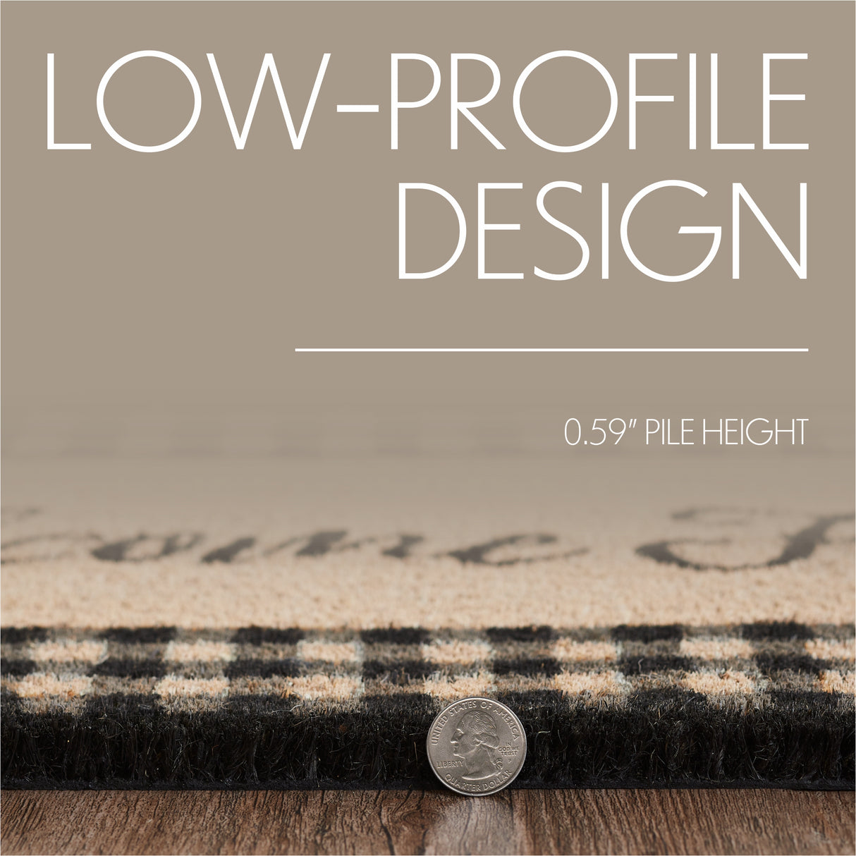 Finders Keepers Welcome Friends Coir Rug Half Circle 16.5x33