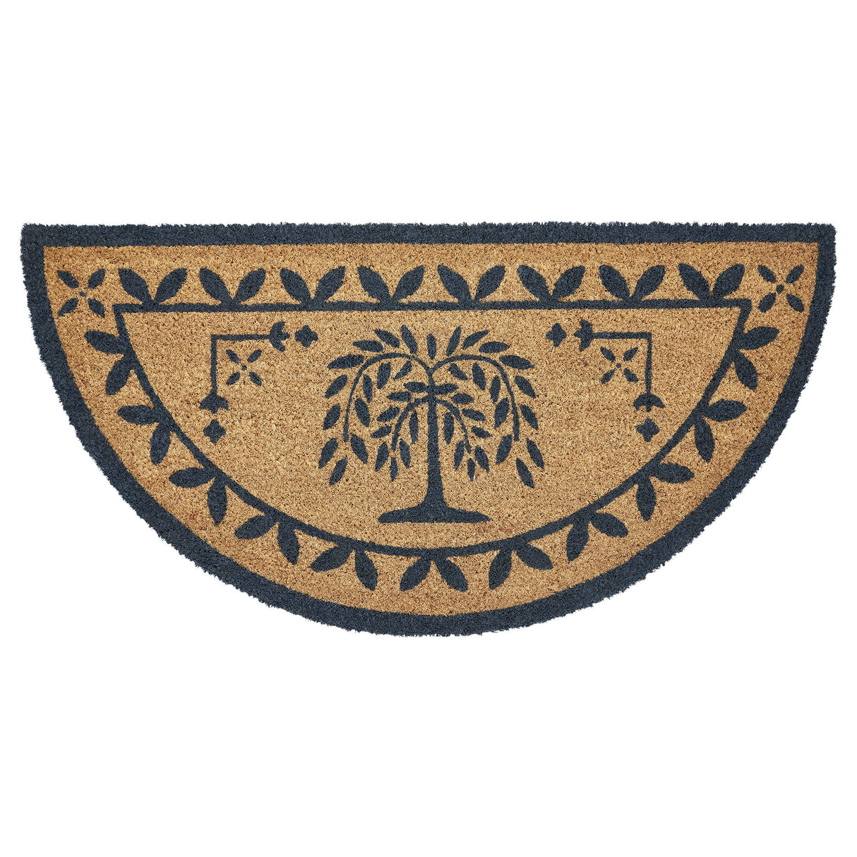 Willow Tree Coir Rug Half Circle 16.5x33