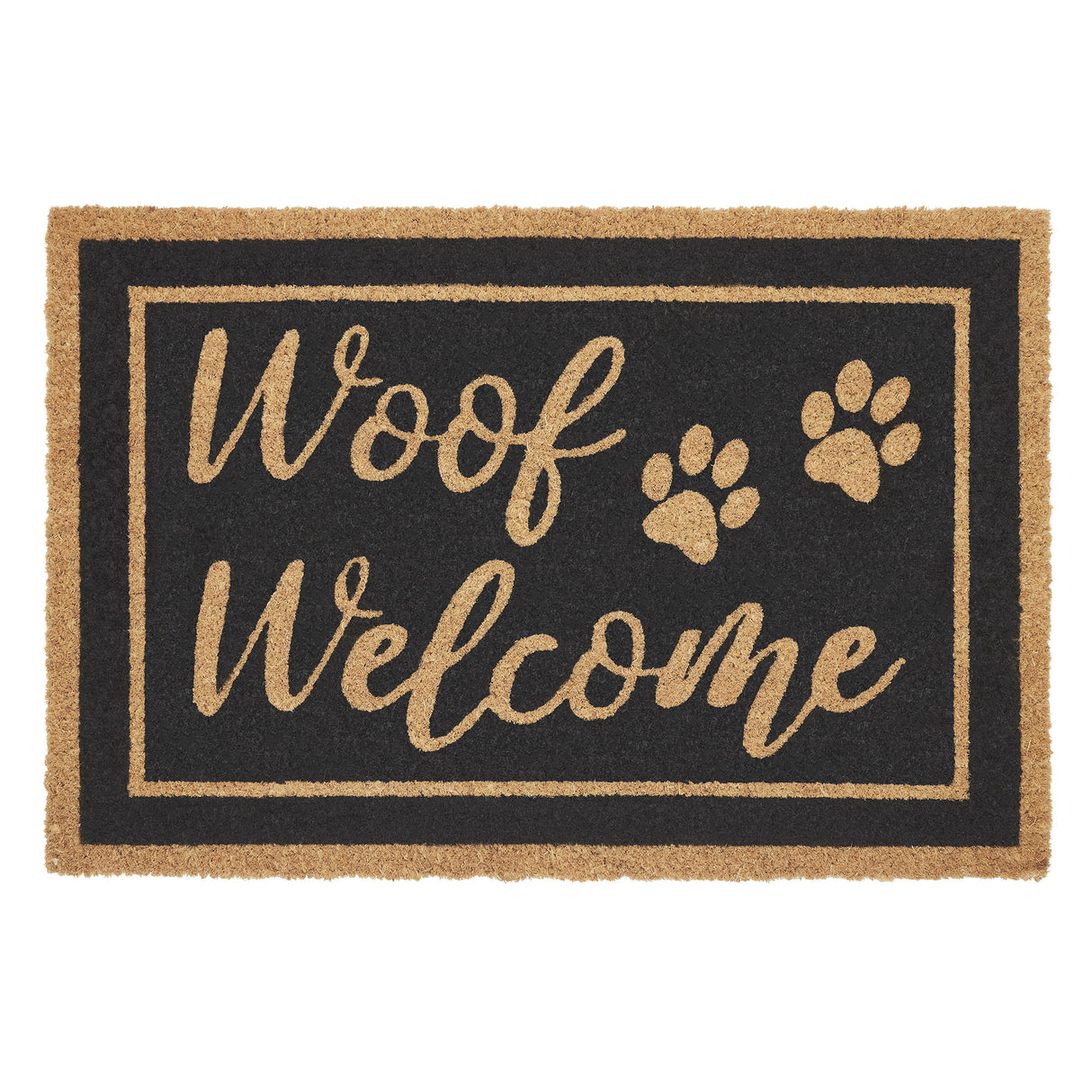 Woof Welcome Coir Rug Rect 20x30