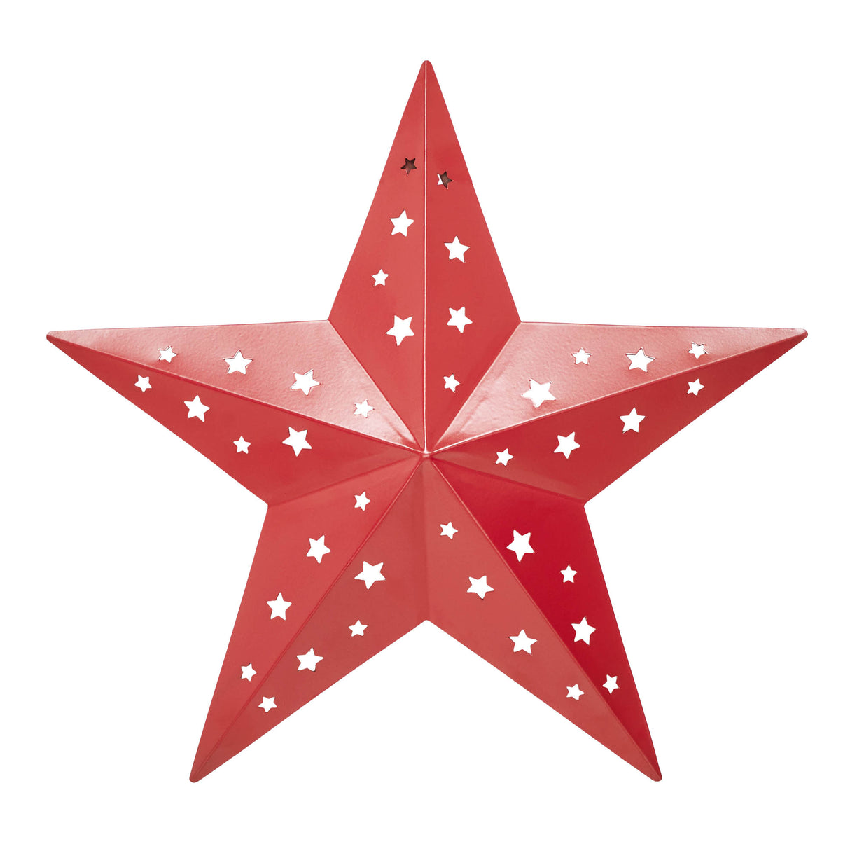Metal Star Punched Barn Red 12x12