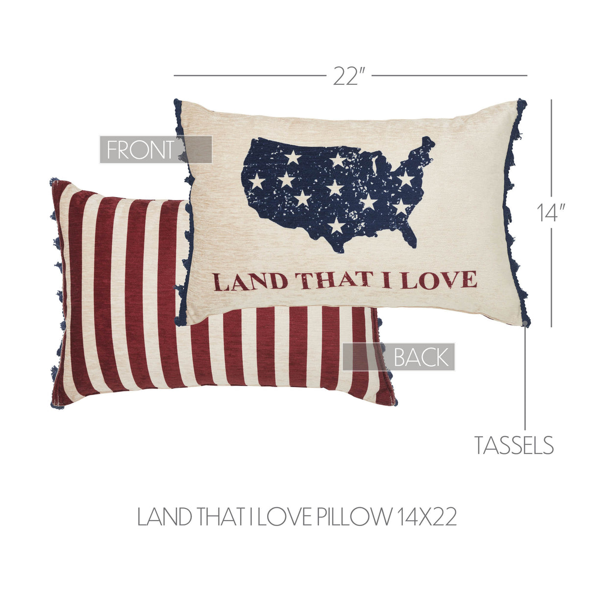 Land That I Love Pillow 14x22