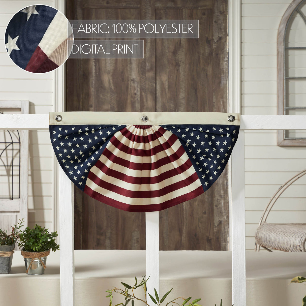 My Country Stars & Stripes Bunting Flag 12x24