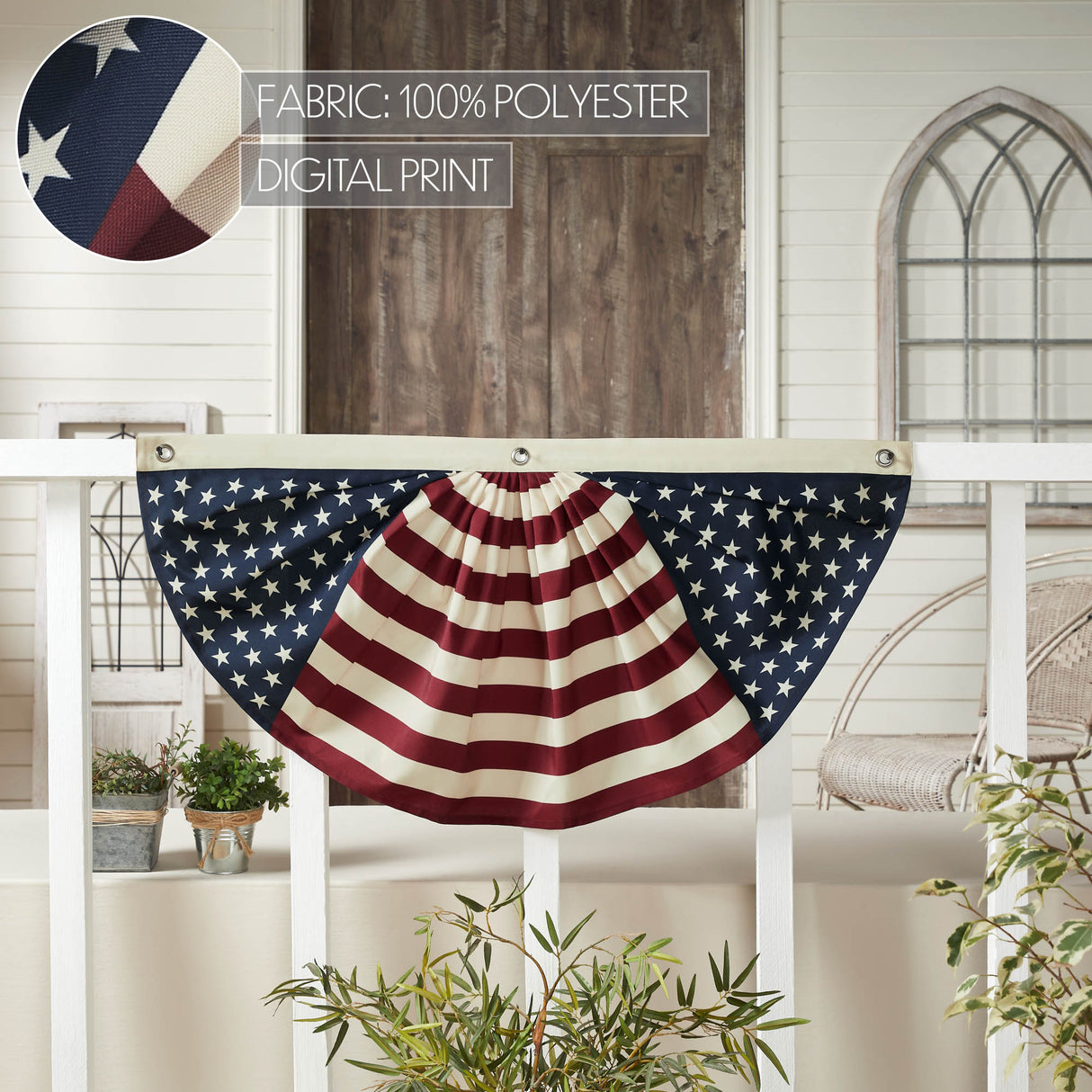 My Country Stars & Stripes Bunting Flag 18x36