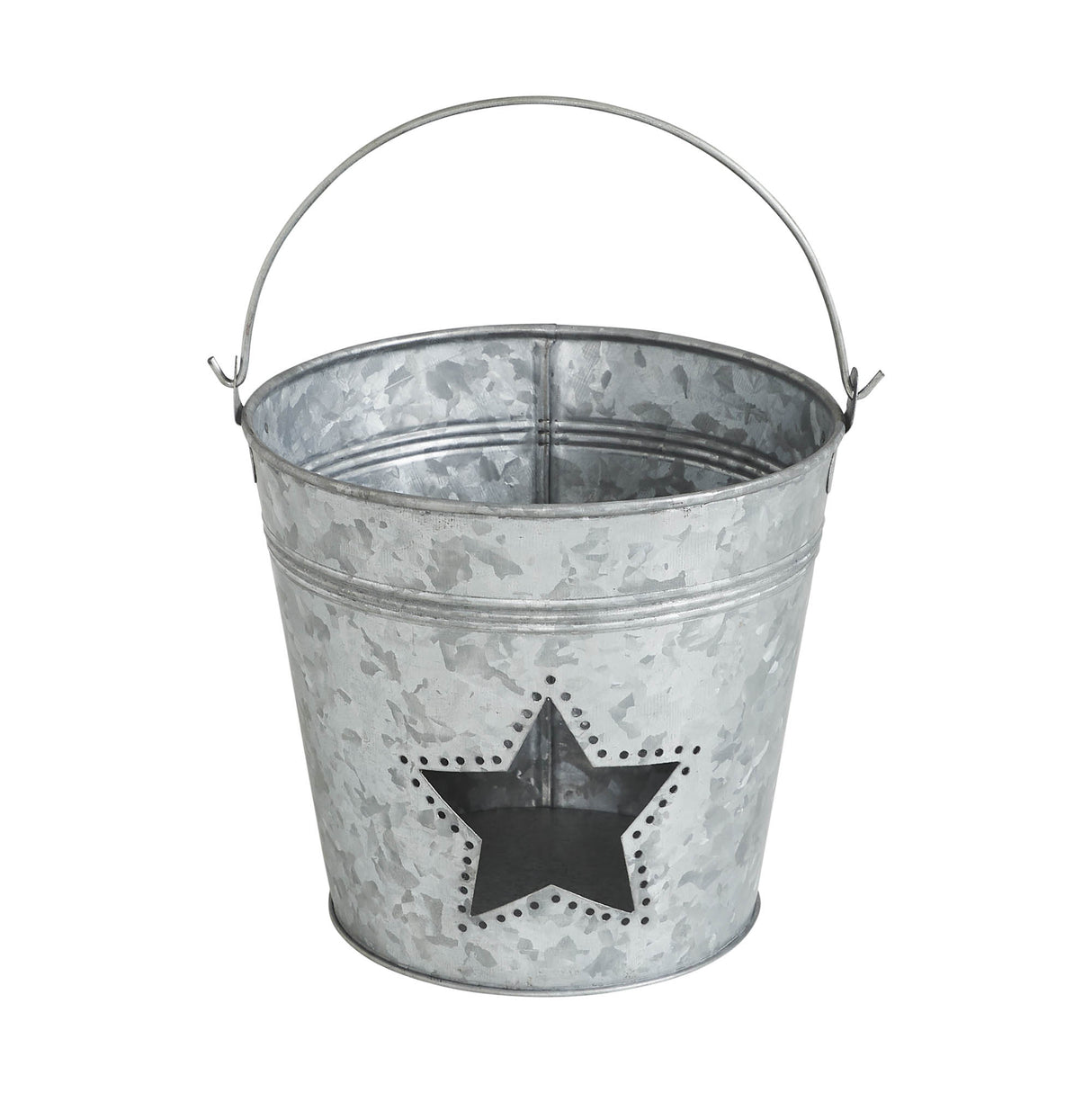 Metal Bucket w/ Star Cutout