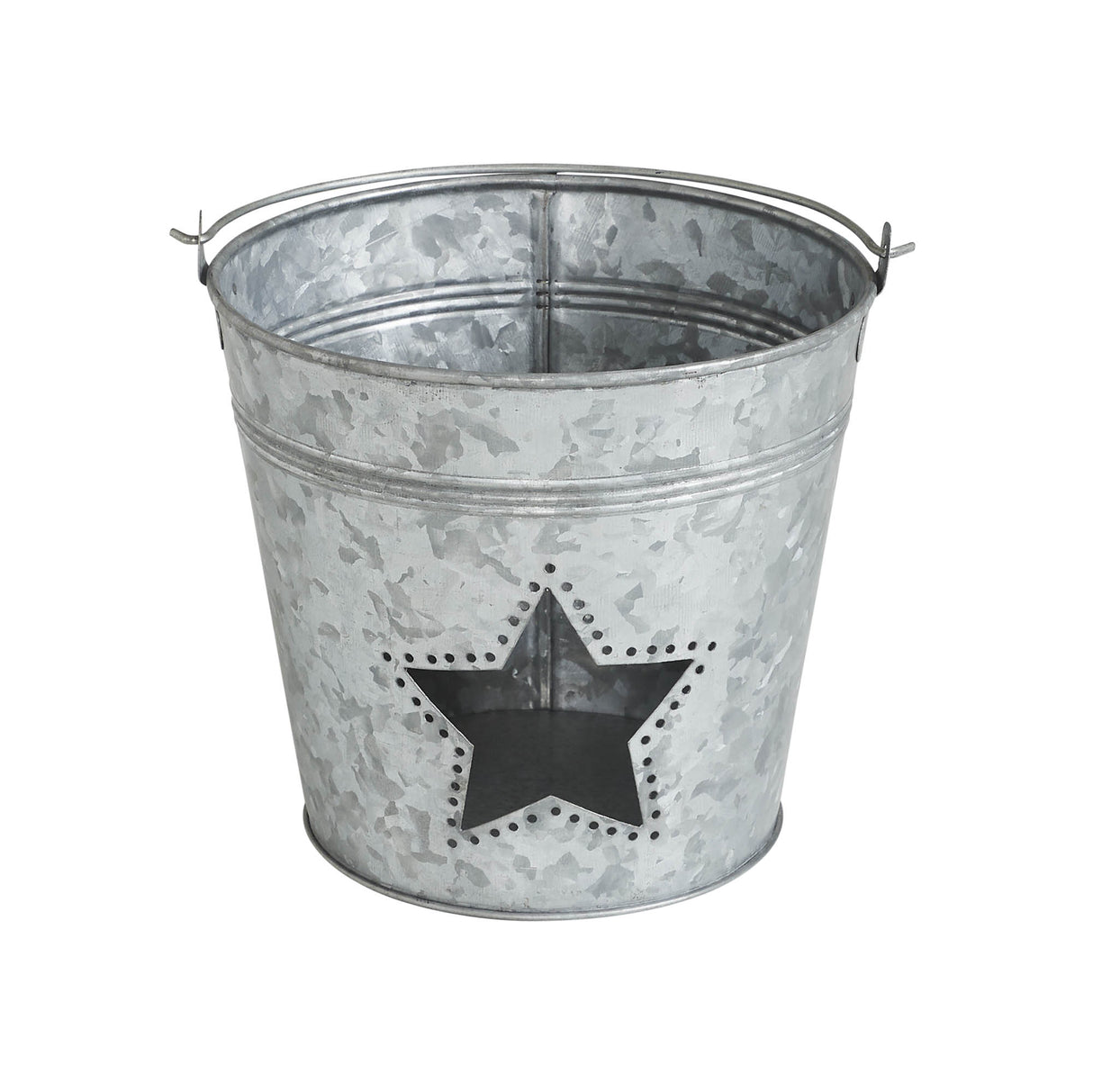 Metal Bucket w/ Star Cutout