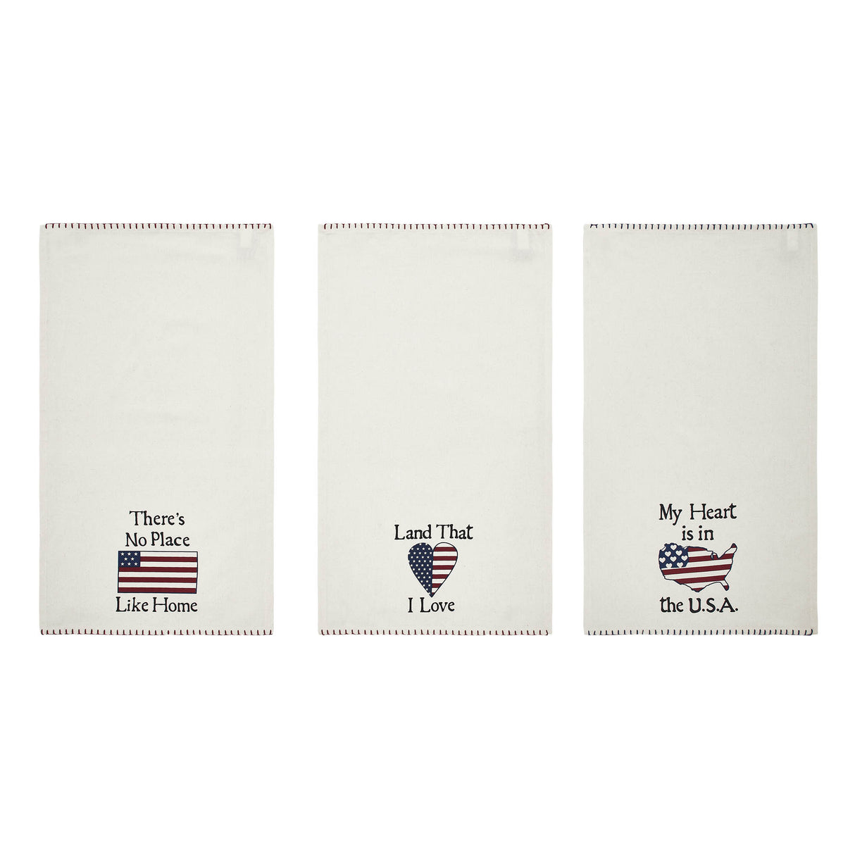 The Land That I Love Tea Towel Set of 3 16x28