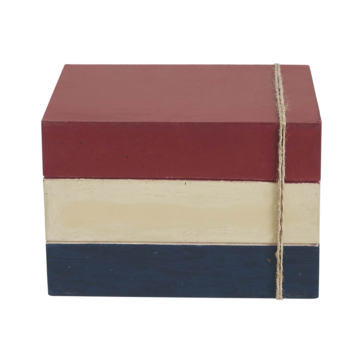 Let Freedom Ring MDF Block Sign w/ American Map Ornament On Twine 4x6x5